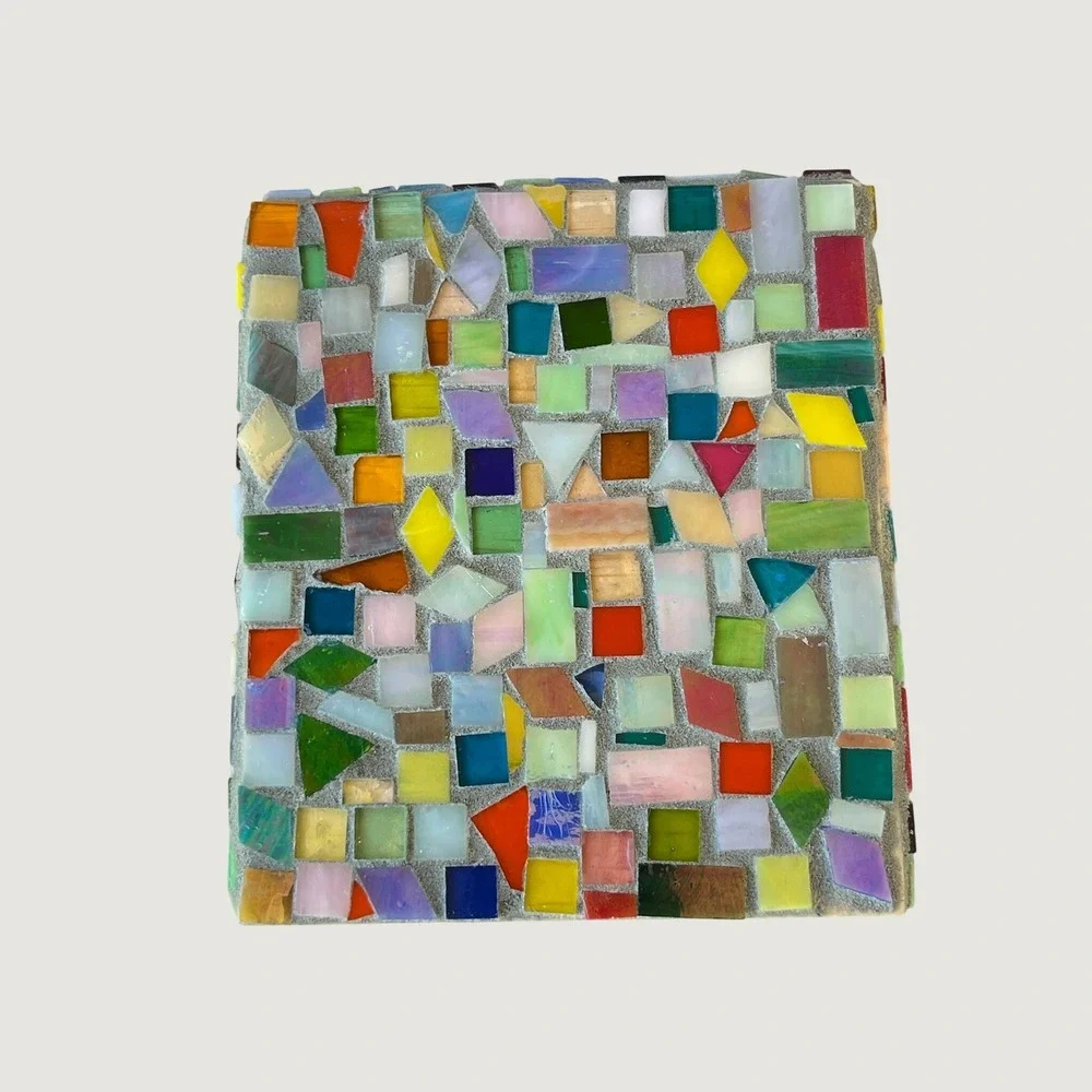 Handmade Mosaic Tile Tissue Box Cover Unisex OS Multi Bohemian Luxury Home Decor